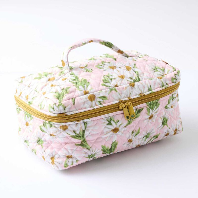 Kip&Co Sweet Daisy Quilted Cotton Toiletry Case image number 2